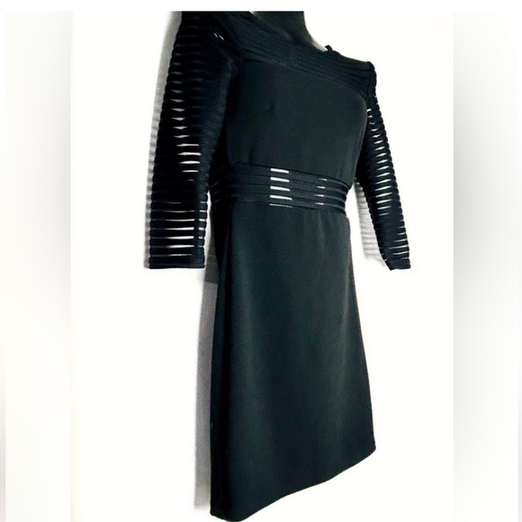 Lulus Dresses & Skirts - Lulu's Black Sheer Sleeve Dress NWOT